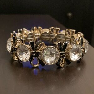 Ann Taylor bow bracelet with crystals